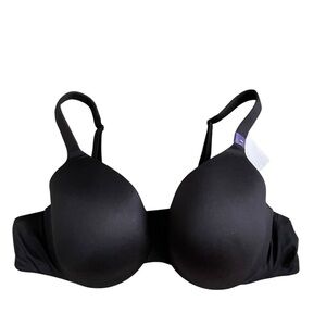 Catherines Intimates Full Coverage Smooth Underwire Bra Plus Size 46B Black